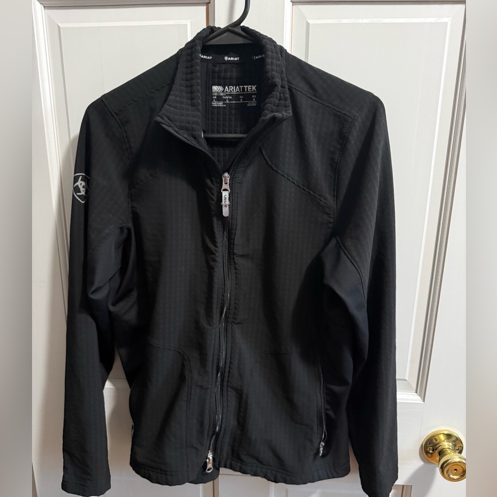 Ladies Ariatek Black Soft Shell Jacket Size Large Like New